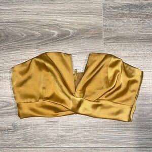 ASOS satin gold‎ crop top